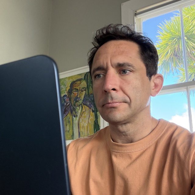 Marcos Azaro at his desk